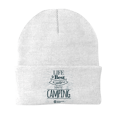 Life Is Best Embroidered Beanie